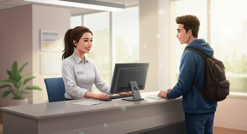 front desk illustration